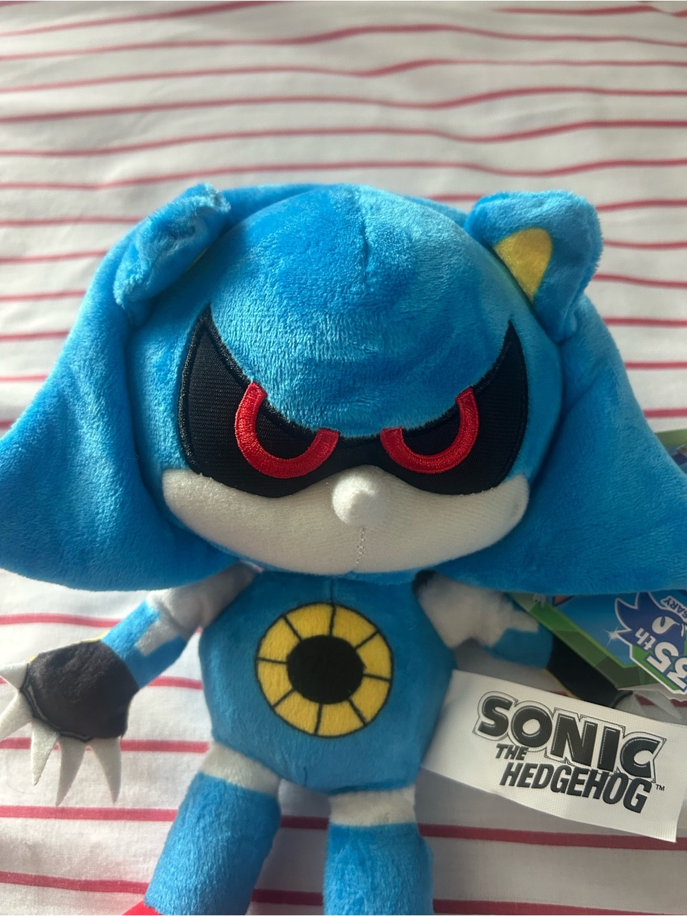 Sonic the Hedgehog Metal Sonic 35th Anniversary 7” Plush Jakks Pacific - Picture 6 of 7